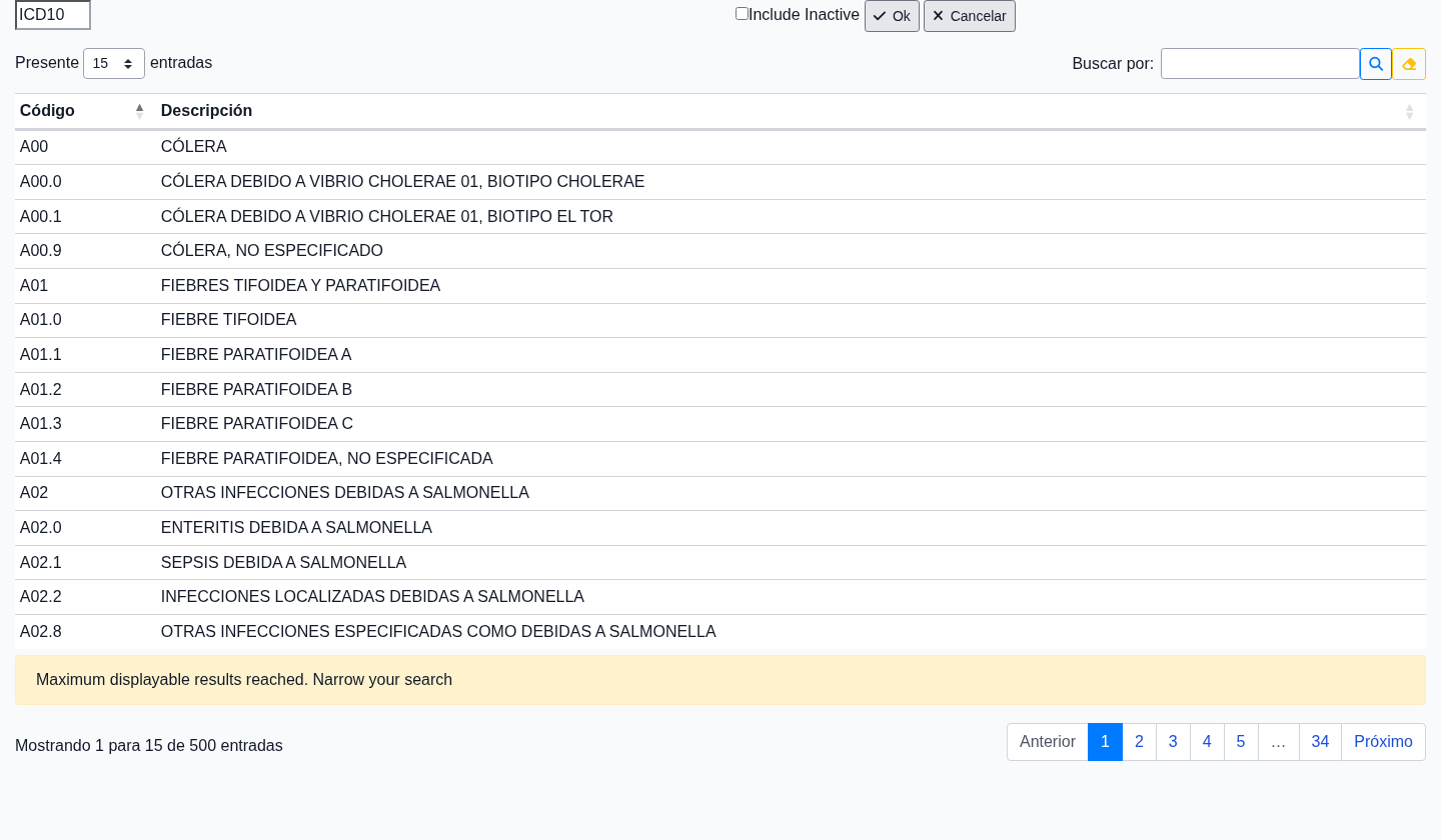 Selector real de CIE-10 en Vanguard ECE