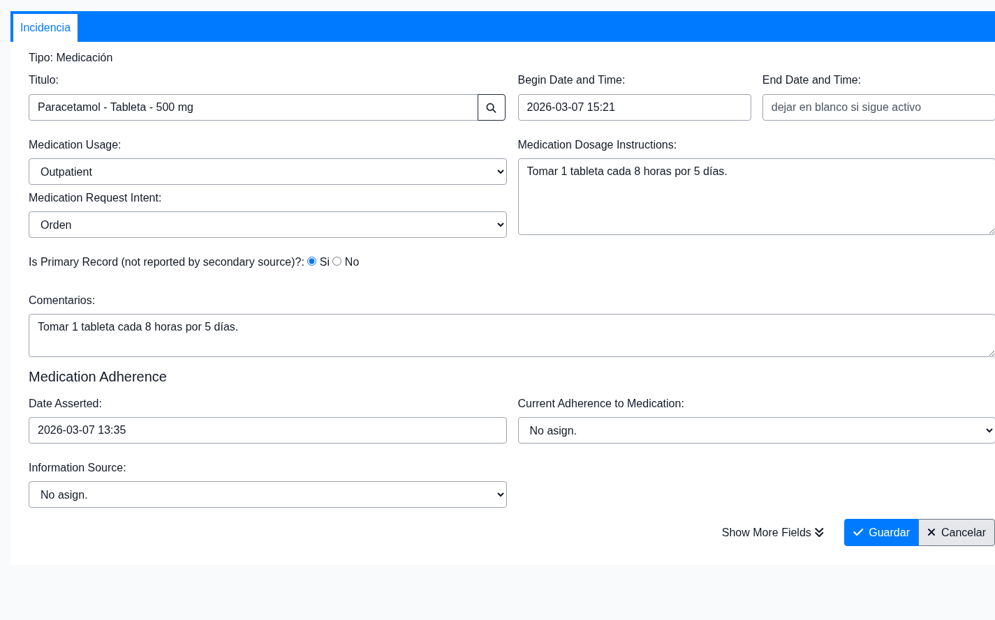 Pantalla real de medicación en Vanguard ECE
